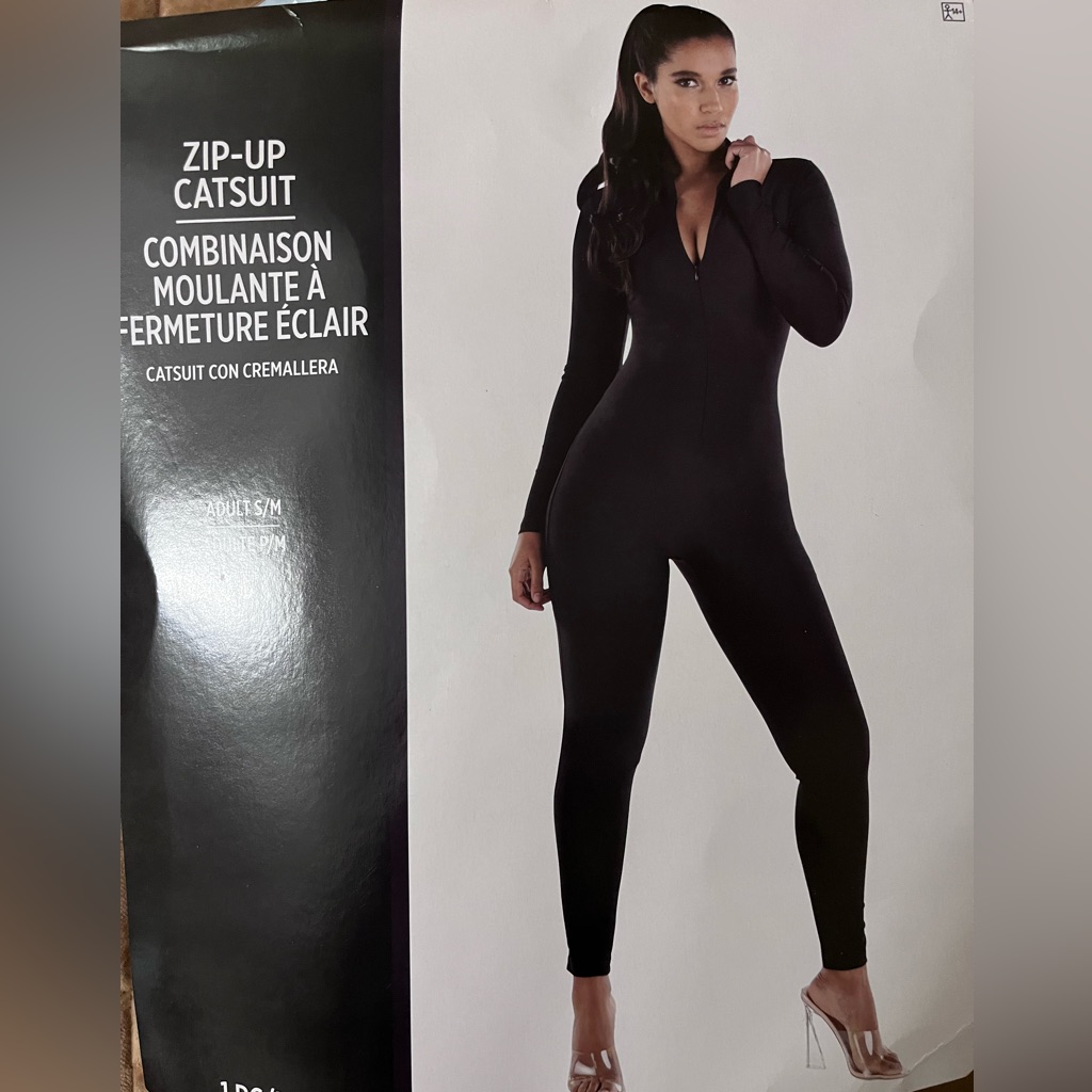 Black ZipUp Catsuit Halloween Costumes